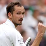 Medvedev a battu Sinner en cinq sets mardi à Wimbledon KEYSTONE/EPA/NEIL HALL